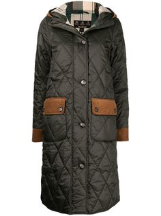 Barbour длинная стеганая куртка Mickley