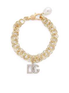 Dolce & Gabbana золотой браслет с логотипом