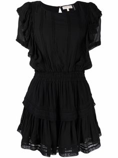 LoveShackFancy платье мини с оборками