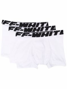 Off-White комплект из трех боксеров с логотипом