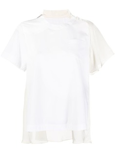 sacai атласная футболка