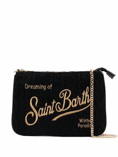 MC2 Saint Barth клатч с вышитым логотипом