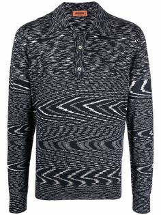 Missoni шерстяной джемпер с узором зигзаг