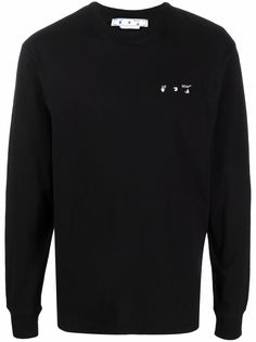 Off-White футболка с длинными рукавами и логотипом