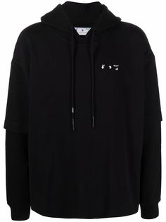 Off-White многослойное худи с принтом Caravaggio