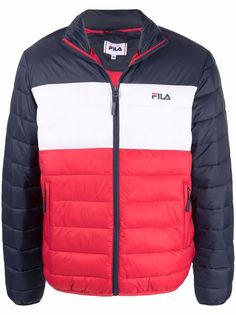 Fila пуховик в полоску