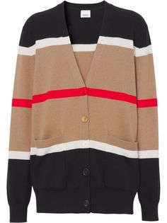 Burberry кардиган в полоску Icon Stripe