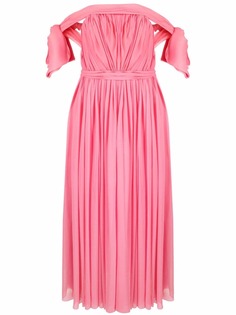 Giambattista Valli платье с открытыми плечами и сборками