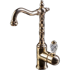 Смеситель для умывальника Boheme Vogue Crystal золотой 12,5х21х30,2 см