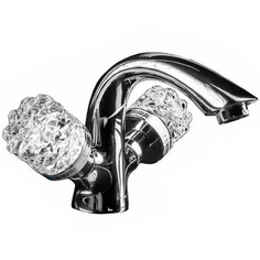 Смеситель для умывальника Boheme Crystal серебряный 15,4х15,4х12,8 см