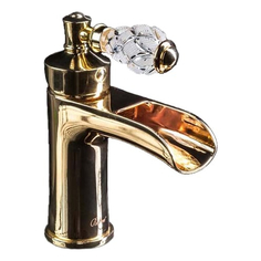 Смеситель для умывальника Boheme Vogue Crystal золотой 5х13,5х16,4 см