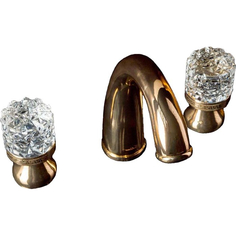 Смеситель для раковины Boheme Crystal золотой 4,8х16х17 см