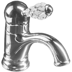 Смеситель для умывальника Boheme Crystal серебряный 16,3х6,2х14,5 см