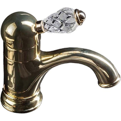 Смеситель для раковины Boheme Vogue Crystal золотой 21,2х15,7х12,8 см