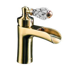 Смеситель для раковины Boheme Vogue Crystal бронзовый 13,5х5х16,4 см