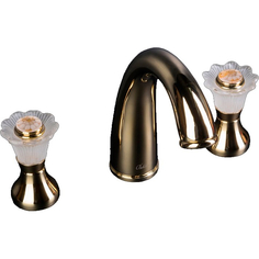 Смеситель для раковины Boheme Camelia золотой 4,8х17х17 см