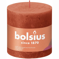 Свеча Bolsius Rustic 10х10 см Shine земляная оранжевая