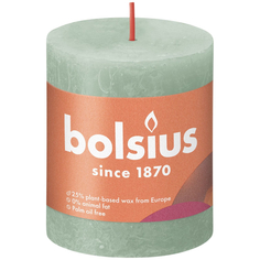 Свеча Bolsius Rustic 8х6,8 см Shine зеленый шалфей