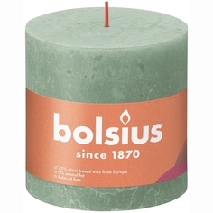 Свеча Bolsius Rustic 10х10 см Shine зеленый шалфей