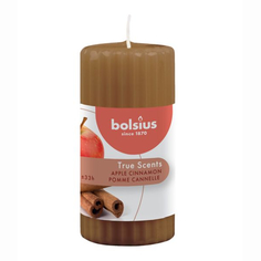 Свеча Bolsius столбик 12х6 см True scents Яблоко и корица