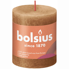Свеча Bolsius Rustic 8х6,8 см Shine коричневая