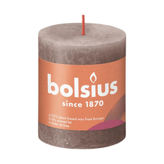 Свеча Bolsius Rustic 8х6,8 см Shine темно - серая
