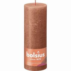 Свеча Bolsius Rustic 19х6,8 см Shine розовая