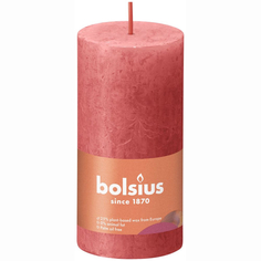 Свеча Bolsius Rustic Shine 10х5 см розовая