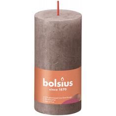 Свеча Bolsius Rustic Shine 10х5 см коричневая