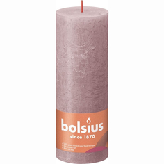 Свеча Bolsius Rustic 19х6,8 см Shine пепельная роза