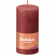 Свеча Bolsius Rustic Shine 10х5 см красная