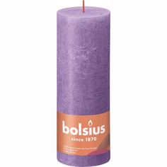 Свеча Bolsius Rustic 19х6,8 см Shine фиолетовая