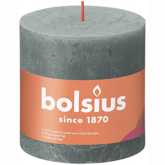 Свеча Bolsius Rustic 10х10 см Shine зеленая