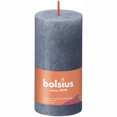 Свеча Bolsius Rustic Shine 10х5 см синяя