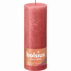 Свеча Bolsius Rustic 19х6,8 см Shine розовая