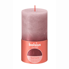 Свеча Bolsius Rustic Sunset 13х6,8 см розово-красная