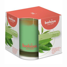 Свеча Bolsius в стекле True scents Зеленый чай 9,5х9,5 см