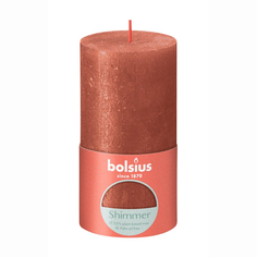Свеча Bolsius Rustic Metallic Shimmer 13х6,8 см янтарная