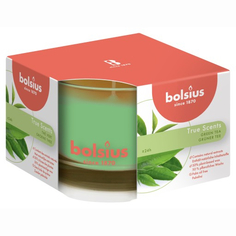 Свеча Bolsius в стекле True scents 6,5х9 см Зеленый чай