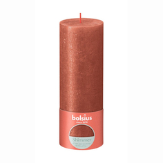 Свеча Bolsius Rustic Metallic Shimmer 19х6,8 см янтарная