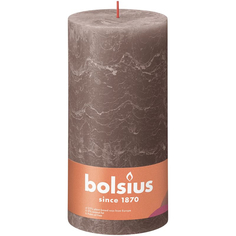 Свеча Bolsius Rustic 20х10 см Shine серая
