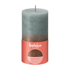 Свеча Bolsius Rustic Sunset 13х6,8 см медно-зеленая