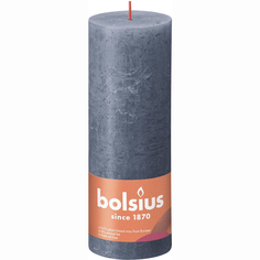Свеча Bolsius Rustic 19х6,8 см Shine синяя