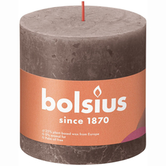 Свеча Bolsius Rustic 10х10 см Shine темно - серая