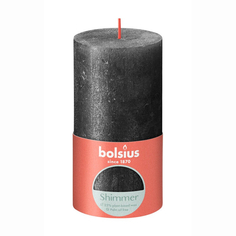 Свеча Bolsius Rustic Metallic Shimmer 13х6,8 см антрацит