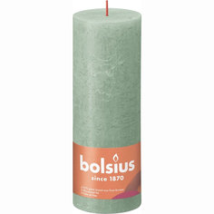 Свеча Bolsius Rustic 19х6,8 см Shine зеленый шалфей