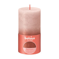 Свеча Bolsius Rustic Sunset 13х6,8 см янтарно-розовая