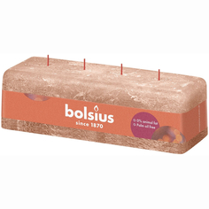 Свеча Bolsius Rustic Shine 8х9х25 см c 4 фитилями сливочная карамель