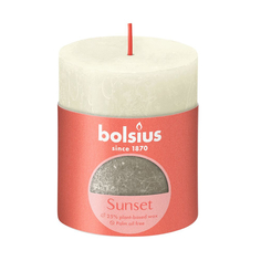 Свеча Bolsius Rustic Sunset 8х6,8 см жемчужная