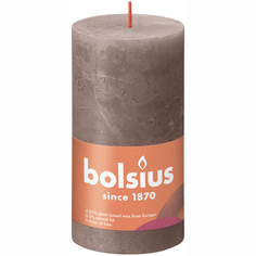 Свеча Bolsius Rustic 13х6,8 см Shine темно - серая